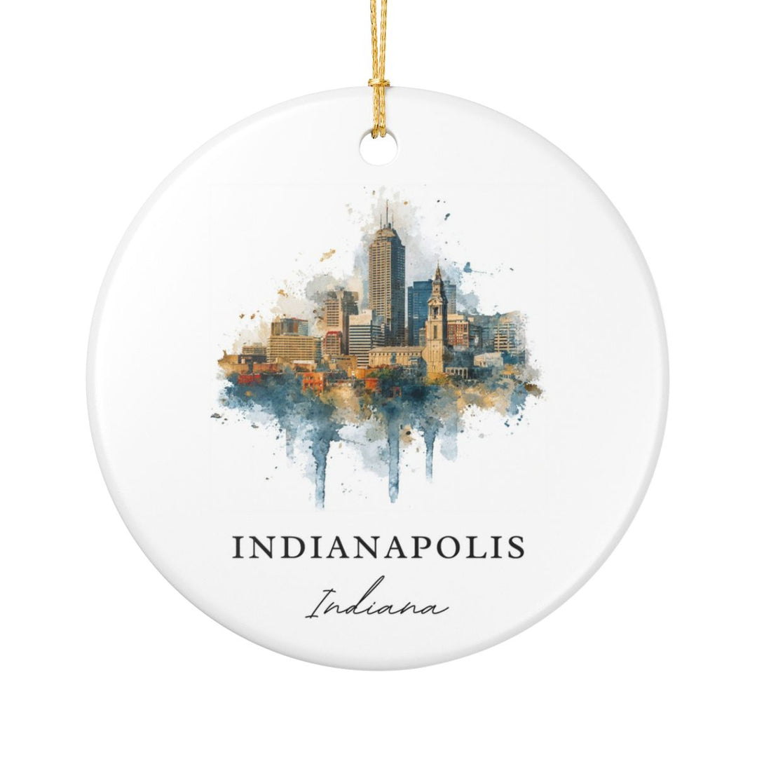 Indianapolis Indiana Ornament: Unique Indianapolis Souvenir, Indianapolis Indiana Xmas Decor, and Authentic Indianapolis Gift