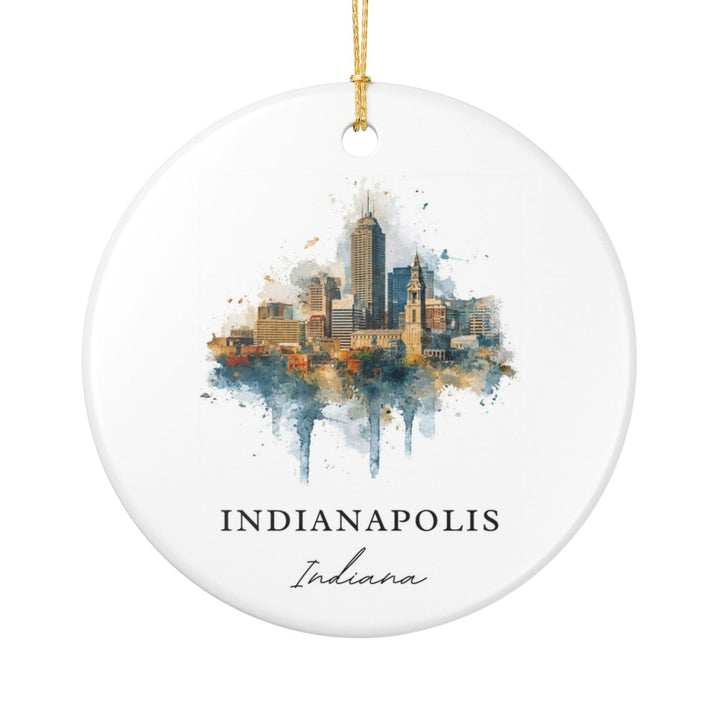 Indianapolis Indiana Ornament: Unique Indianapolis Souvenir, Indianapolis Indiana Xmas Decor, and Authentic Indianapolis Gift