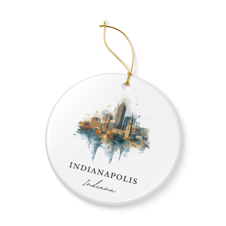 Indianapolis Indiana Ornament: Unique Indianapolis Souvenir, Indianapolis Indiana Xmas Decor, and Authentic Indianapolis Gift