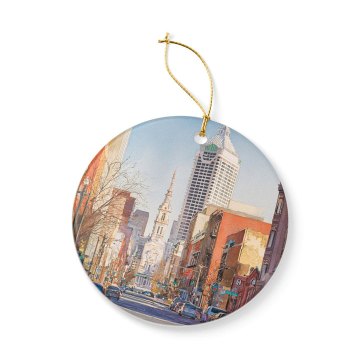 Indianapolis Indiana USA Ornament: Unique Indianapolis Souvenir, Indianapolis Indiana Xmas Decor, and Authentic Indianapolis Gift
