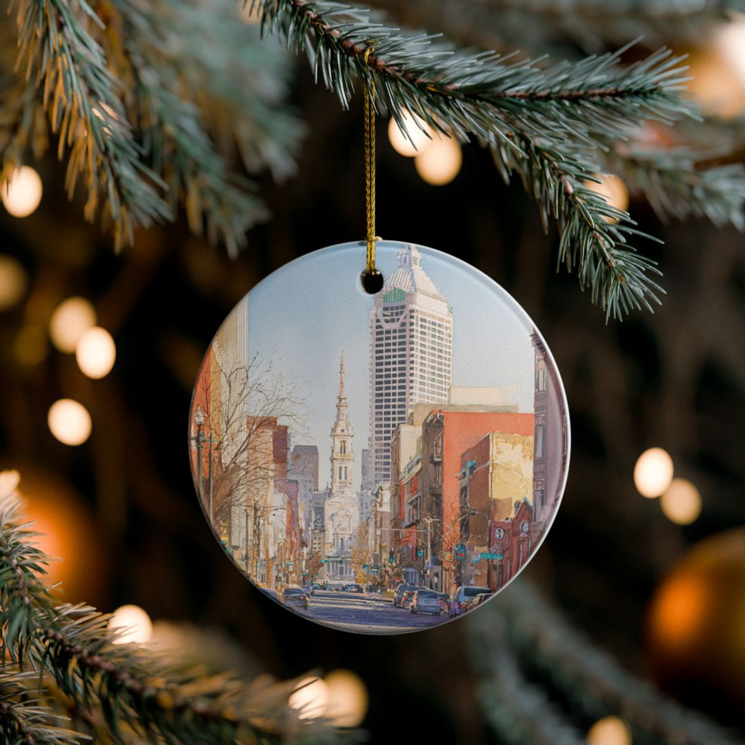 Indianapolis Indiana USA Ornament: Unique Indianapolis Souvenir, Indianapolis Indiana Xmas Decor, and Authentic Indianapolis Gift