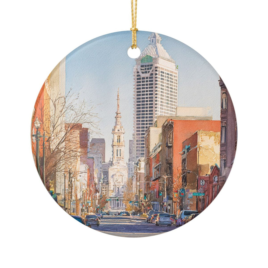 Indianapolis Indiana USA Ornament: Unique Indianapolis Souvenir, Indianapolis Indiana Xmas Decor, and Authentic Indianapolis Gift