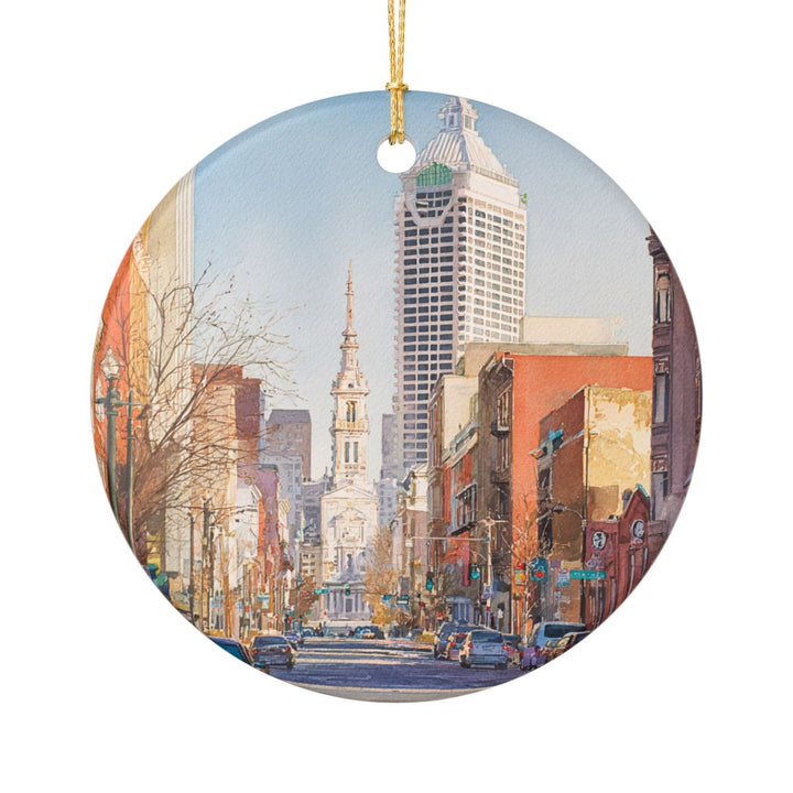 Indianapolis Indiana USA Ornament: Unique Indianapolis Souvenir, Indianapolis Indiana Xmas Decor, and Authentic Indianapolis Gift