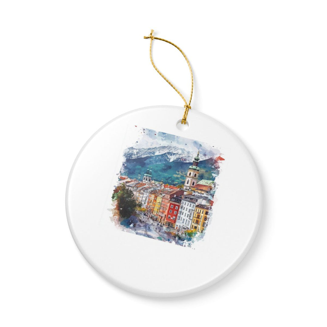 Innsbruck Austria Ornament: Unique Innsbruck Souvenir, Innsbruck Austria Xmas Decor, and Authentic Innsbruck Gift