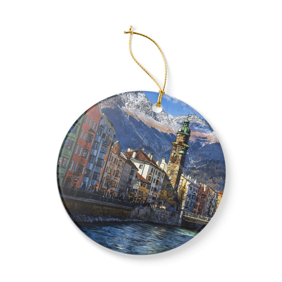 Innsbruck Austria Ornament: Unique Innsbruck Souvenir, Innsbruck Austria Xmas Decor, and Authentic Innsbruck Gift