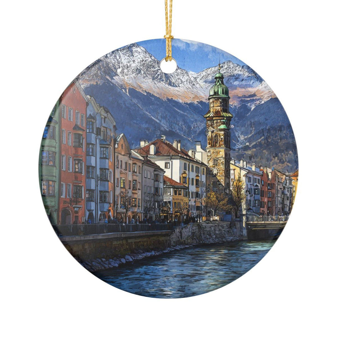 Innsbruck Austria Ornament: Unique Innsbruck Souvenir, Innsbruck Austria Xmas Decor, and Authentic Innsbruck Gift