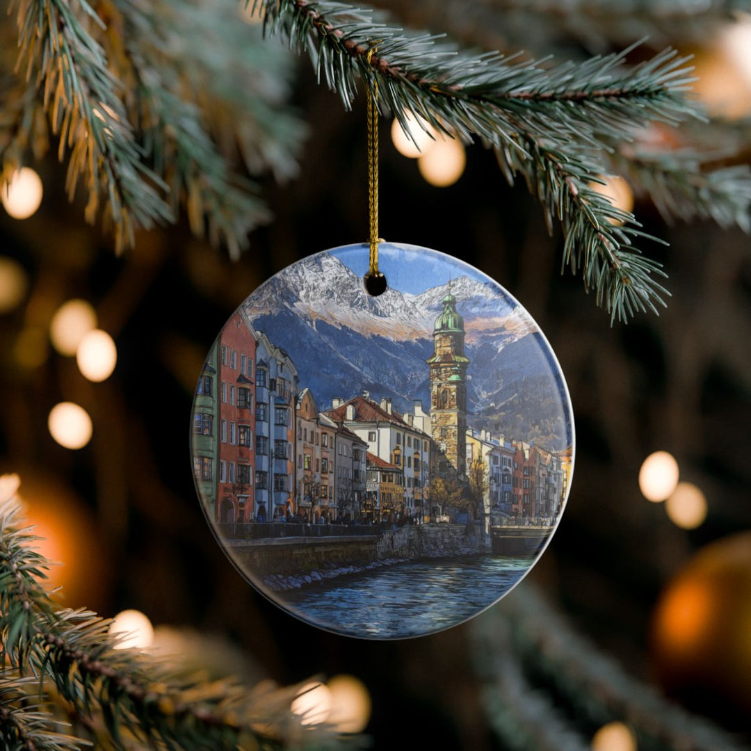 Innsbruck Austria Ornament: Unique Innsbruck Souvenir, Innsbruck Austria Xmas Decor, and Authentic Innsbruck Gift