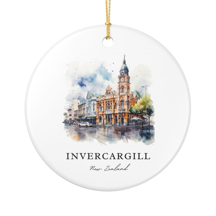 Invercargill New Zealand Ornament: Unique Invercargill Souvenir, Invercargill New Zealand Xmas Decor, and Authentic Invercargill Gift