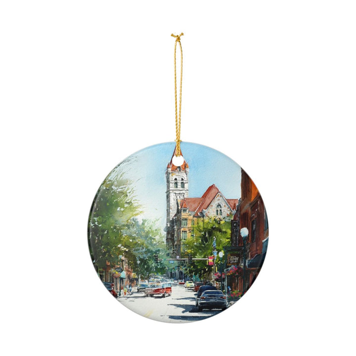 Iowa City Iowa USA Ornament: Unique Iowa City Souvenir, Iowa City Iowa Xmas Decor, and Authentic Iowa City Gift
