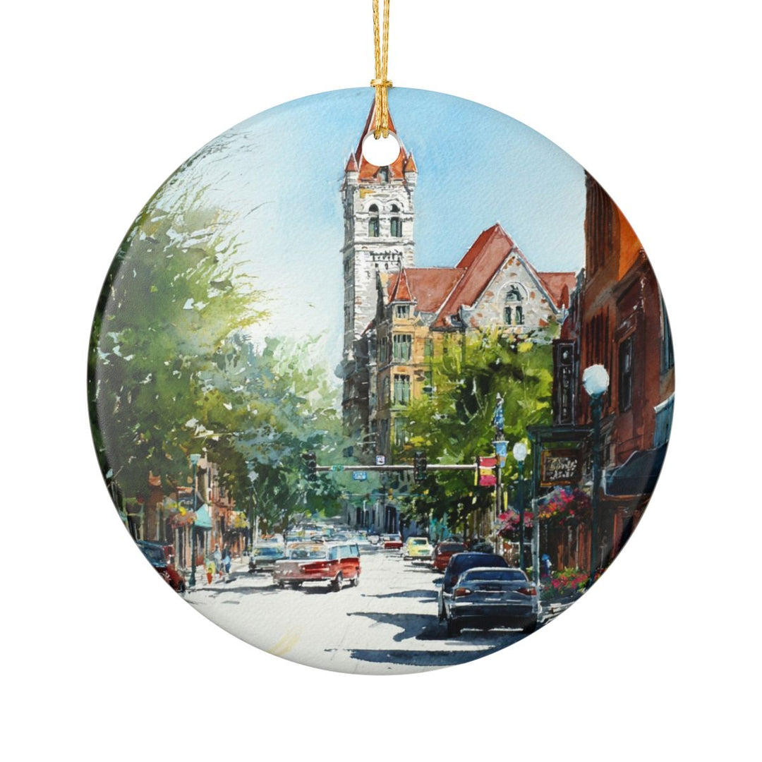 Iowa City Iowa USA Ornament: Unique Iowa City Souvenir, Iowa City Iowa Xmas Decor, and Authentic Iowa City Gift