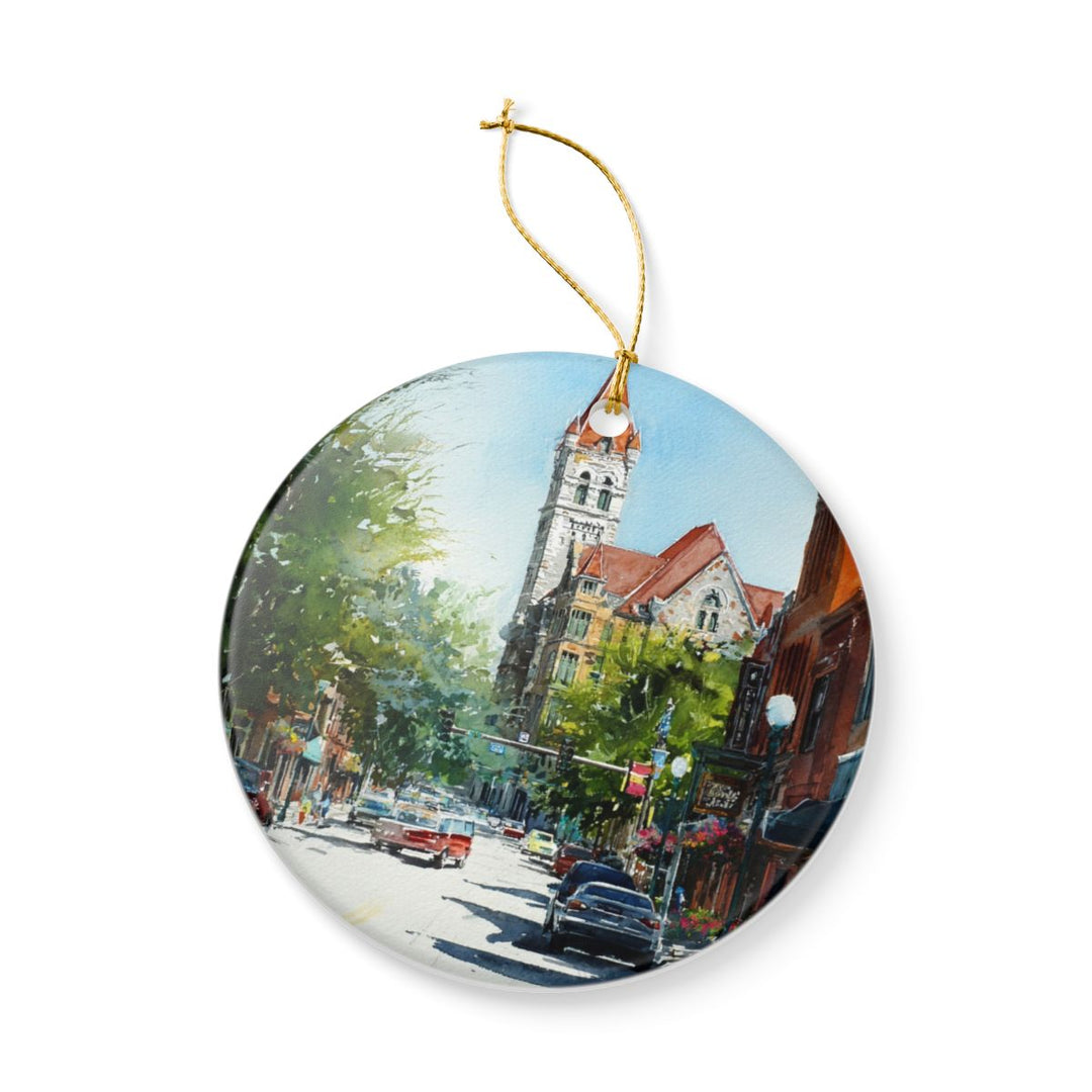 Iowa City Iowa USA Ornament: Unique Iowa City Souvenir, Iowa City Iowa Xmas Decor, and Authentic Iowa City Gift