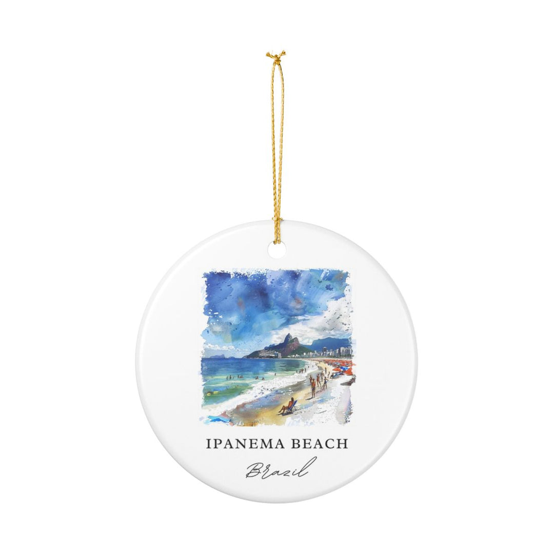 Ipanema Brazil Ornament: Unique Ipanema Souvenir, Ipanema Brazil Xmas Decor, and Authentic Ipanema Gift