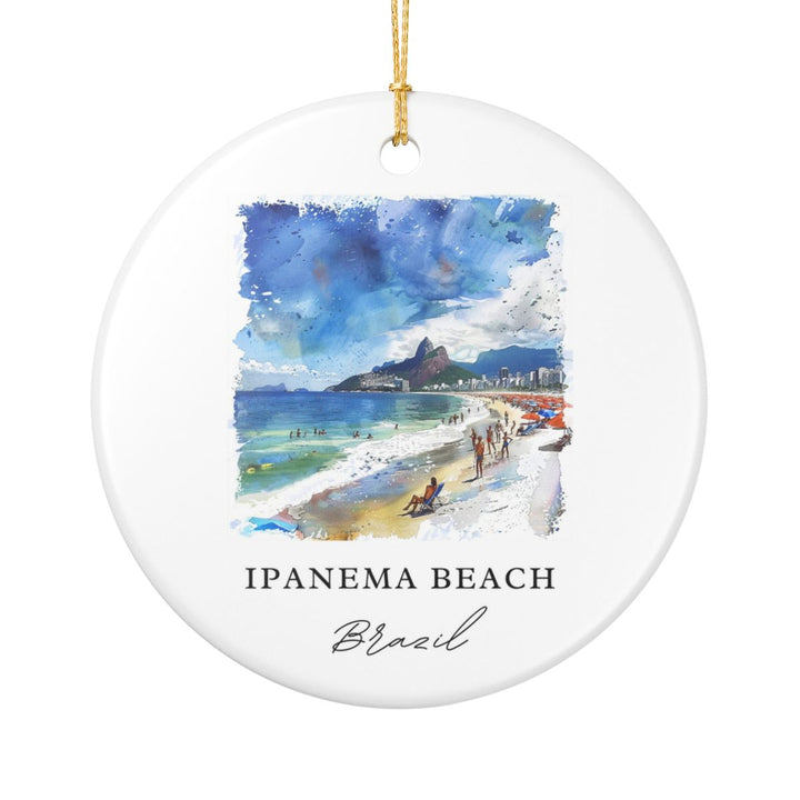 Ipanema Brazil Ornament: Unique Ipanema Souvenir, Ipanema Brazil Xmas Decor, and Authentic Ipanema Gift