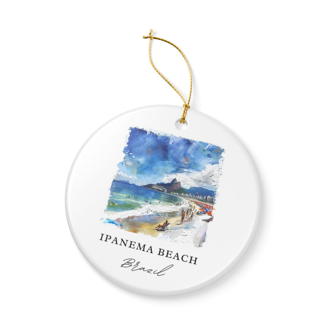 Ipanema Brazil Ornament: Unique Ipanema Souvenir, Ipanema Brazil Xmas Decor, and Authentic Ipanema Gift