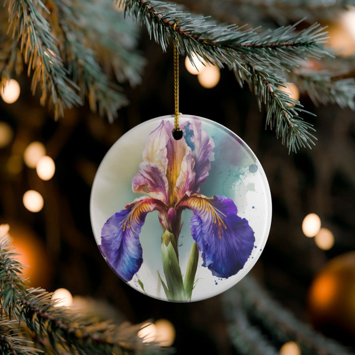 Iris Flower France Ornament: Unique Iris Flower Souvenir, Iris Flower France Xmas Decor, and Authentic Iris Flower Gift