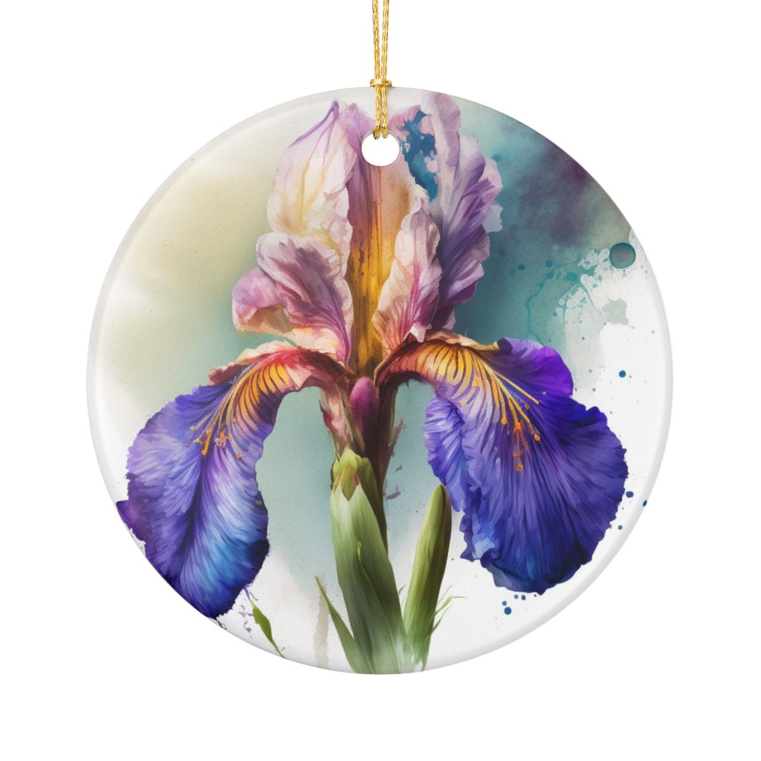 Iris Flower France Ornament: Unique Iris Flower Souvenir, Iris Flower France Xmas Decor, and Authentic Iris Flower Gift