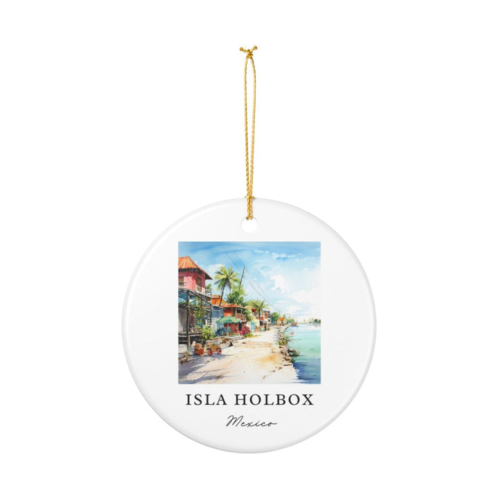 Isla Holbox Mexico Ornament: Unique Isla Holbox Souvenir, Isla Holbox Mexico Xmas Decor, and Authentic Isla Holbox Gift
