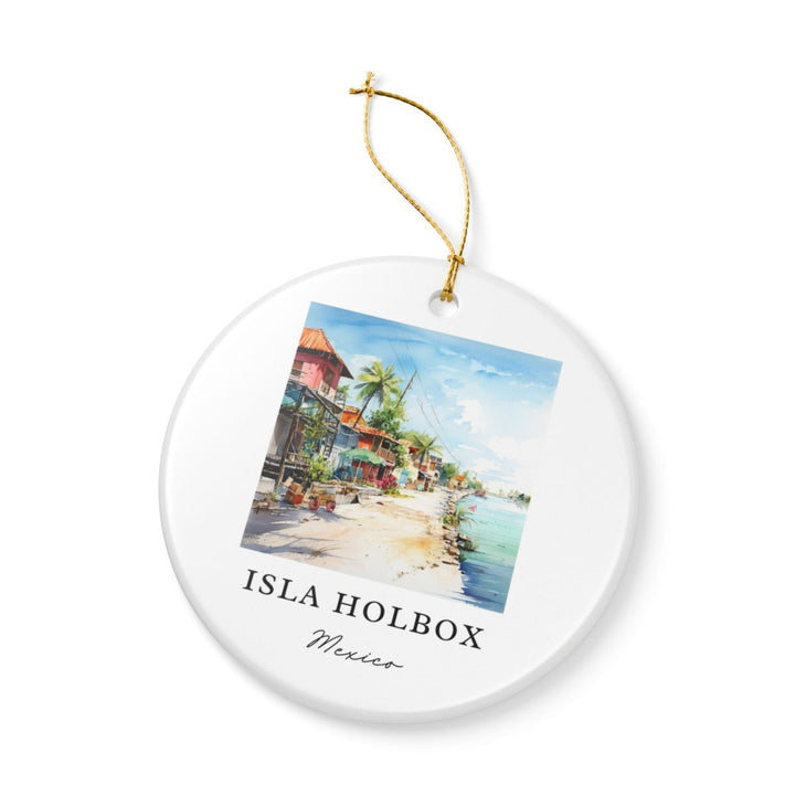 Isla Holbox Mexico Ornament: Unique Isla Holbox Souvenir, Isla Holbox Mexico Xmas Decor, and Authentic Isla Holbox Gift