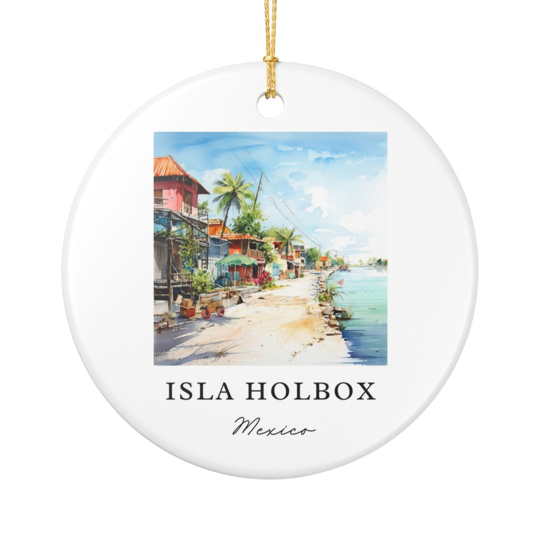Isla Holbox Mexico Ornament: Unique Isla Holbox Souvenir, Isla Holbox Mexico Xmas Decor, and Authentic Isla Holbox Gift