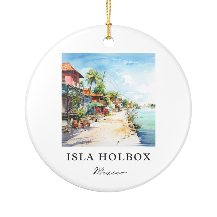 Isla Holbox Mexico Ornament: Unique Isla Holbox Souvenir, Isla Holbox Mexico Xmas Decor, and Authentic Isla Holbox Gift