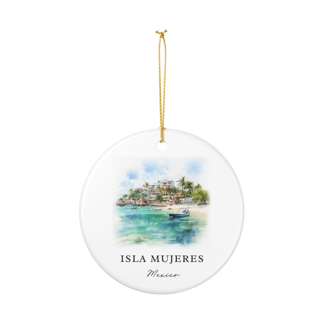 Isla Mujeres Mexico Ornament: Unique Isla Mujeres Souvenir, Isla Mujeres Mexico Xmas Decor, and Authentic Isla Mujeres Gift