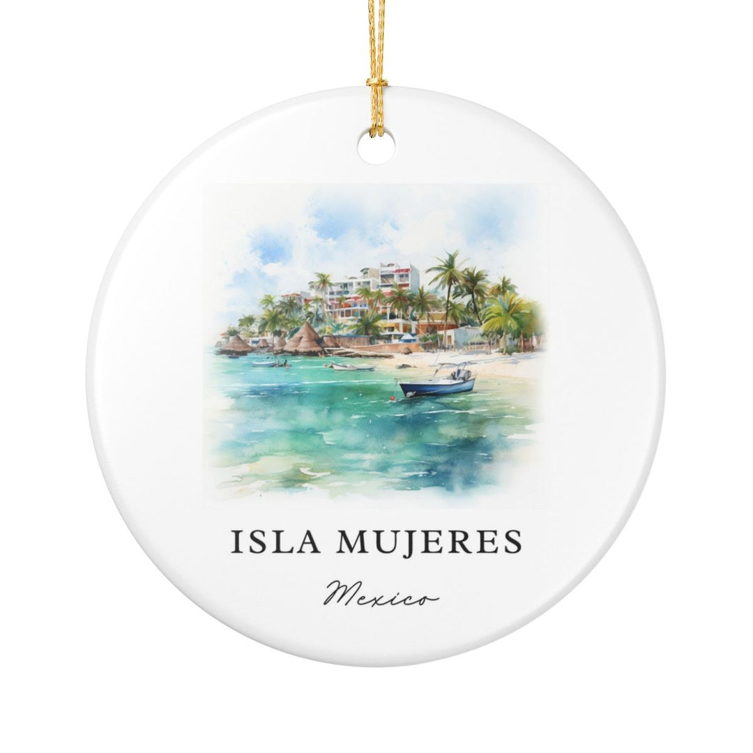 Isla Mujeres Mexico Ornament: Unique Isla Mujeres Souvenir, Isla Mujeres Mexico Xmas Decor, and Authentic Isla Mujeres Gift