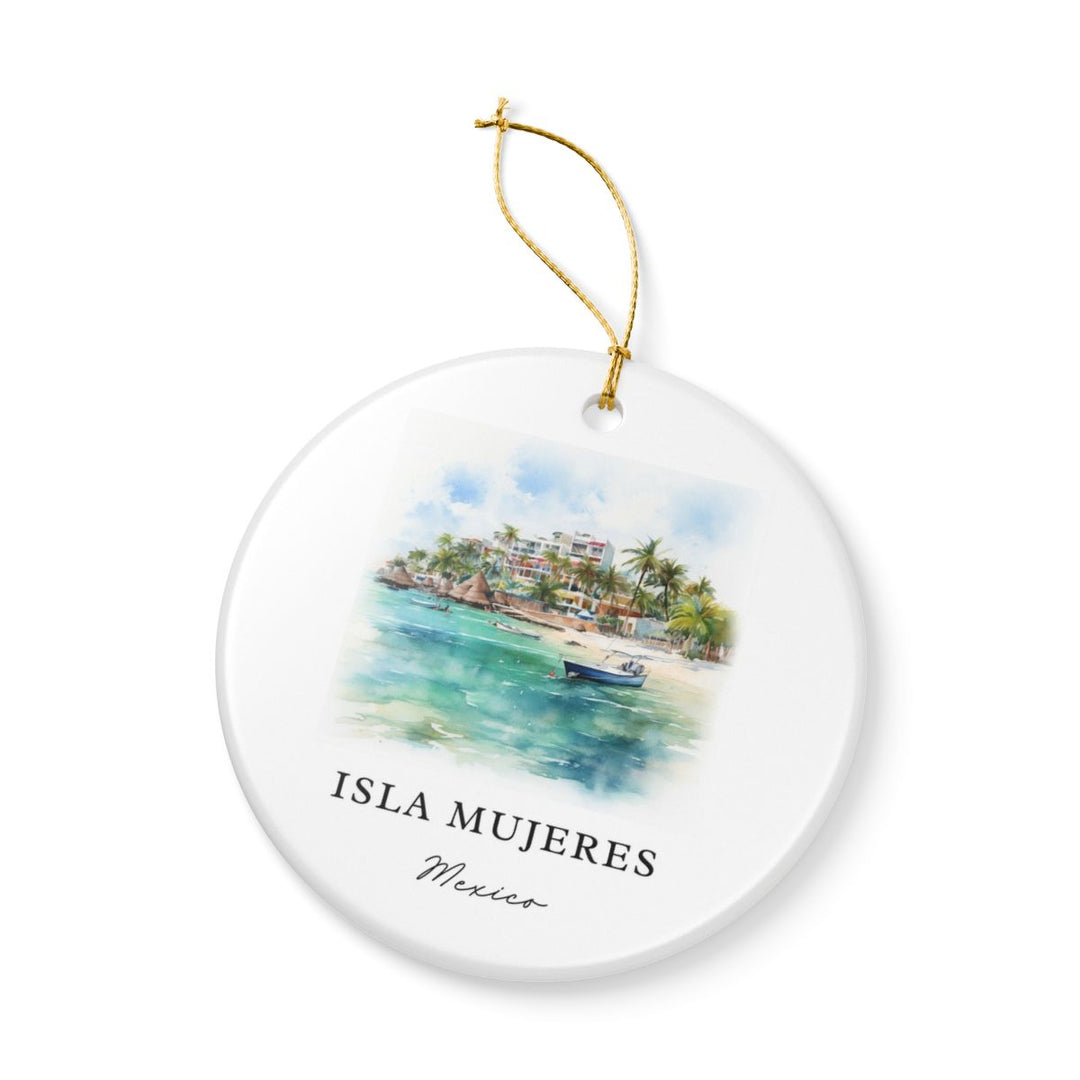 Isla Mujeres Mexico Ornament: Unique Isla Mujeres Souvenir, Isla Mujeres Mexico Xmas Decor, and Authentic Isla Mujeres Gift