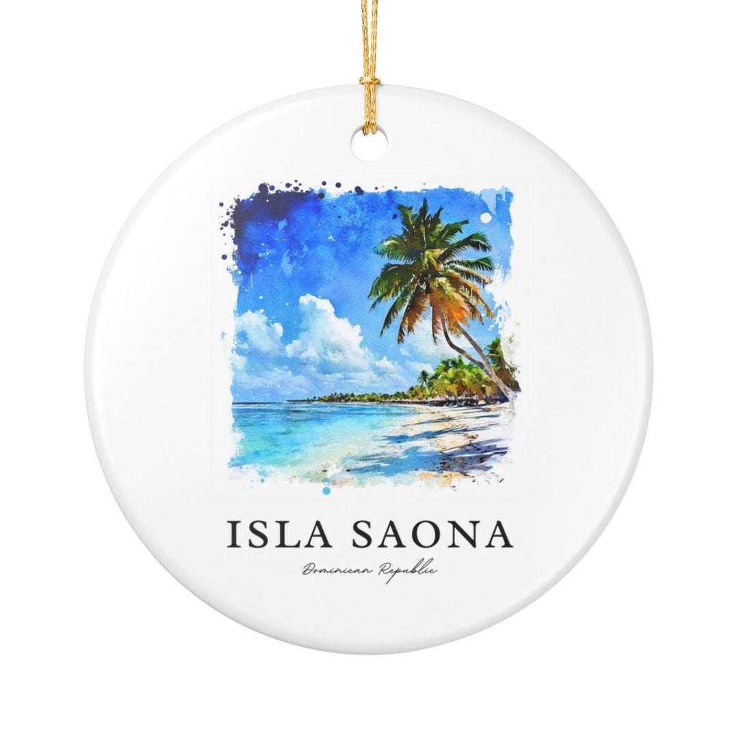 Isla Saona Dominican Republic Ornament: Unique Isla Saona Dominican Republic Souvenir, Isla Saona Dominican Republic Xmas Decor, and Authentic Isla Saona Dominican Republic Gift