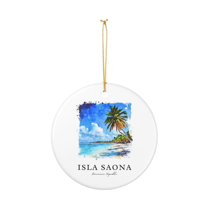 Isla Saona Dominican Republic Ornament: Unique Isla Saona Dominican Republic Souvenir, Isla Saona Dominican Republic Xmas Decor, and Authentic Isla Saona Dominican Republic Gift