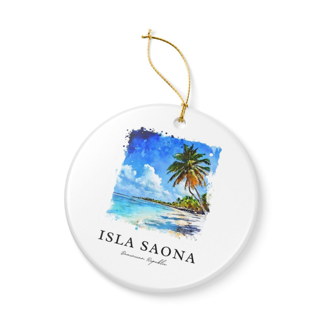 Isla Saona Dominican Republic Ornament: Unique Isla Saona Dominican Republic Souvenir, Isla Saona Dominican Republic Xmas Decor, and Authentic Isla Saona Dominican Republic Gift