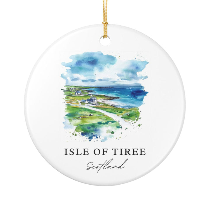 Isle of Tiree Scotland Ornament: Unique Isle of Tiree Souvenir, Isle of Tiree Scotland Xmas Decor, and Authentic Isle of Tiree Gift