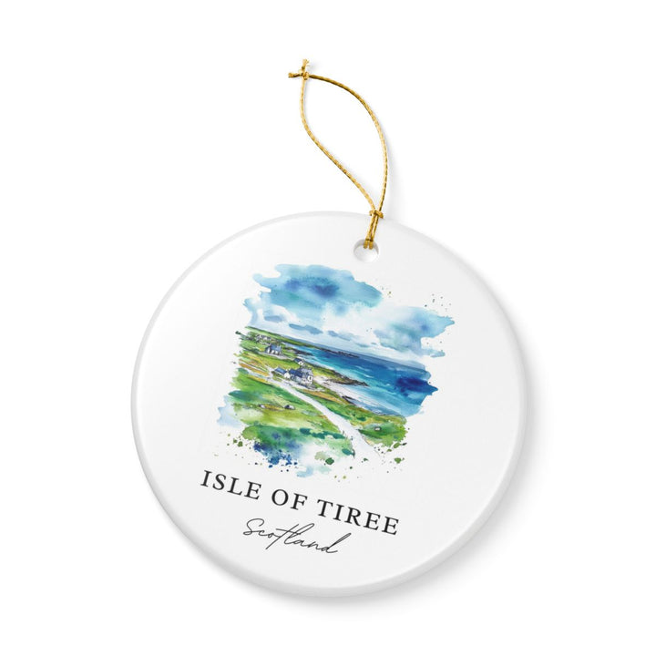 Isle of Tiree Scotland Ornament: Unique Isle of Tiree Souvenir, Isle of Tiree Scotland Xmas Decor, and Authentic Isle of Tiree Gift