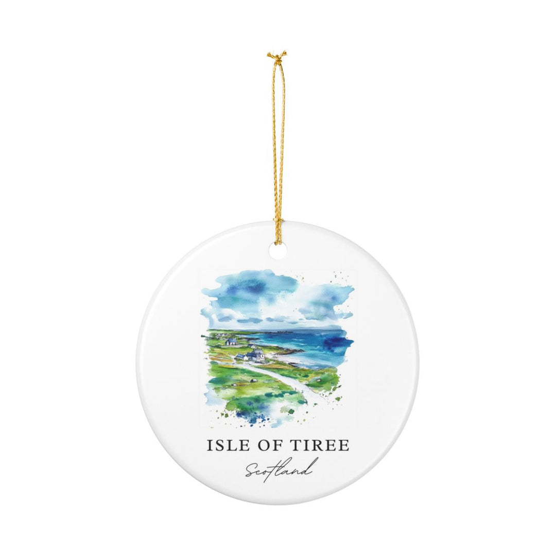 Isle of Tiree Scotland Ornament: Unique Isle of Tiree Souvenir, Isle of Tiree Scotland Xmas Decor, and Authentic Isle of Tiree Gift