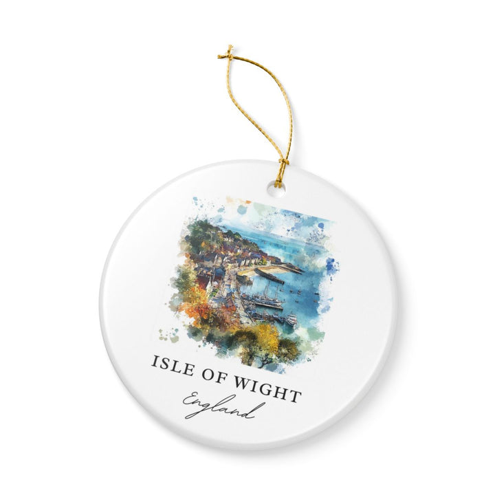 Isle of Wight England Ornament: Unique Isle of Wight Souvenir, Isle of Wight England Xmas Decor, and Authentic Isle of Wight Gift