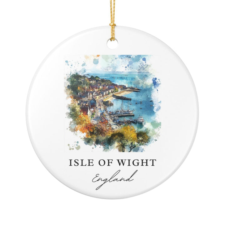 Isle of Wight England Ornament: Unique Isle of Wight Souvenir, Isle of Wight England Xmas Decor, and Authentic Isle of Wight Gift