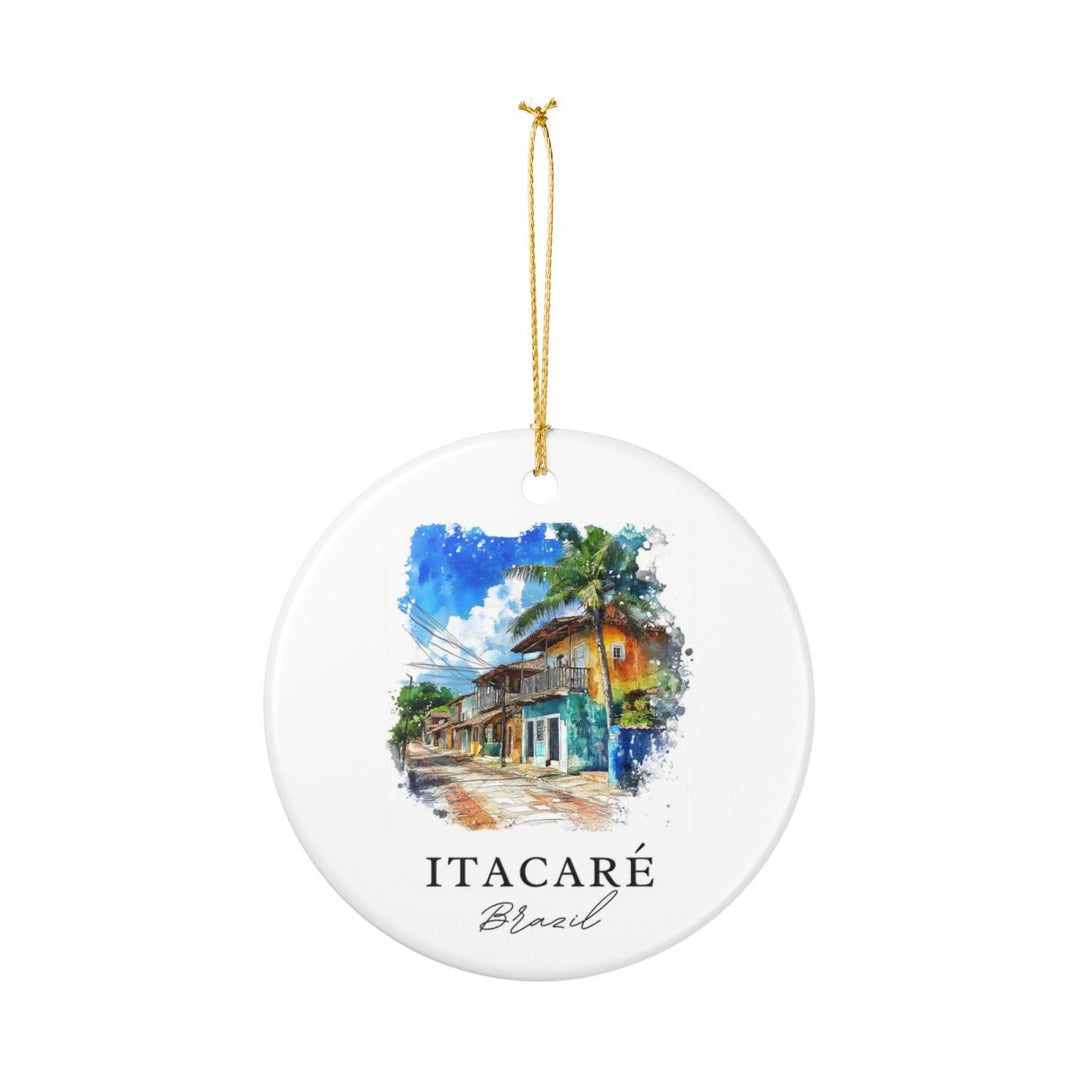 Itacare Brazil Ornament: Unique Itacare Brazil Souvenir, Itacare Brazil Xmas Decor, and Authentic Itacare Brazil Gift