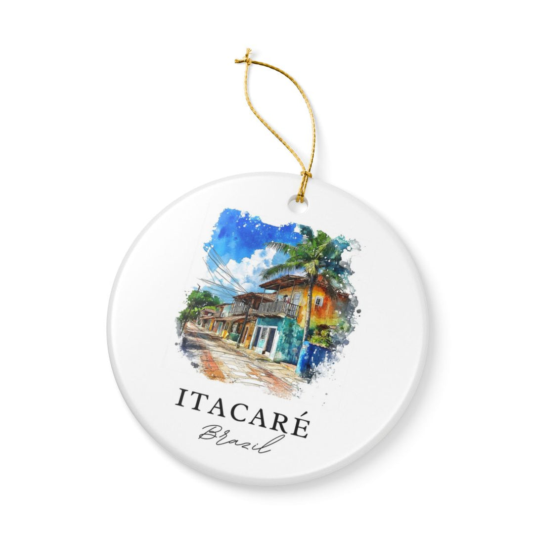 Itacare Brazil Ornament: Unique Itacare Brazil Souvenir, Itacare Brazil Xmas Decor, and Authentic Itacare Brazil Gift
