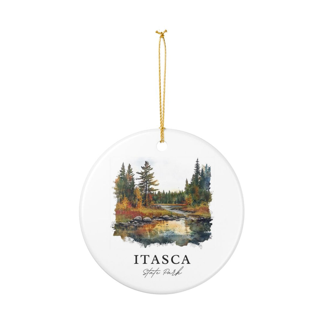 Itasca State Park Minnesota USA Ornament: Unique Itasca State Park Souvenir, Itasca State Park Minnesota Xmas Decor, and Authentic Itasca State Park Gift