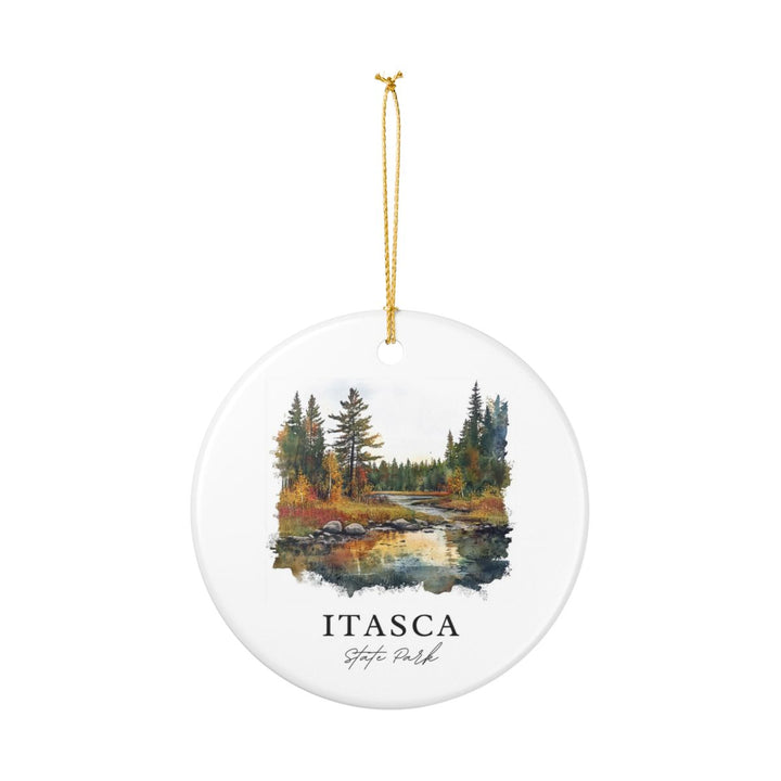 Itasca State Park Minnesota USA Ornament: Unique Itasca State Park Souvenir, Itasca State Park Minnesota Xmas Decor, and Authentic Itasca State Park Gift