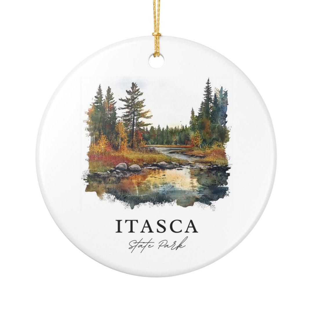 Itasca State Park Minnesota USA Ornament: Unique Itasca State Park Souvenir, Itasca State Park Minnesota Xmas Decor, and Authentic Itasca State Park Gift