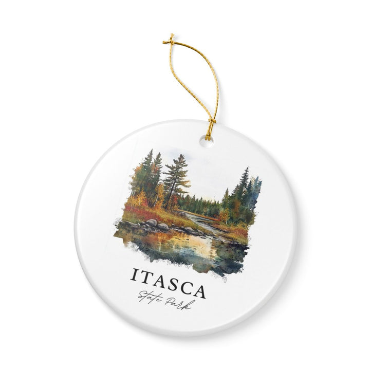 Itasca State Park Minnesota USA Ornament: Unique Itasca State Park Souvenir, Itasca State Park Minnesota Xmas Decor, and Authentic Itasca State Park Gift