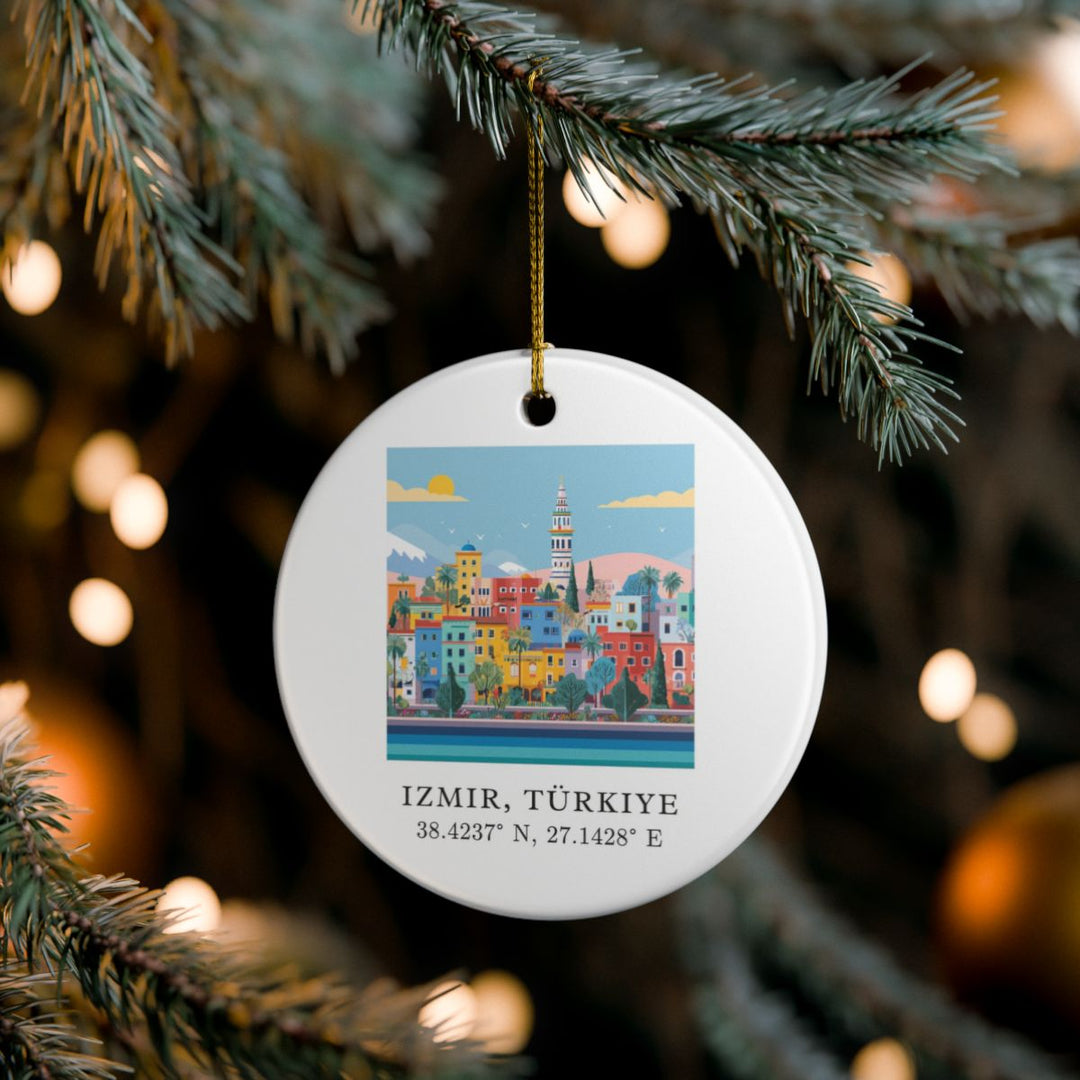 Izmir Turkey Ornament: Unique Izmir Souvenir, Izmir Turkey Xmas Decor, and Authentic Izmir Gift