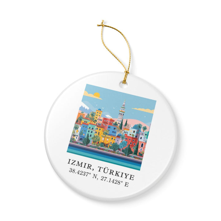Izmir Turkey Ornament: Unique Izmir Souvenir, Izmir Turkey Xmas Decor, and Authentic Izmir Gift