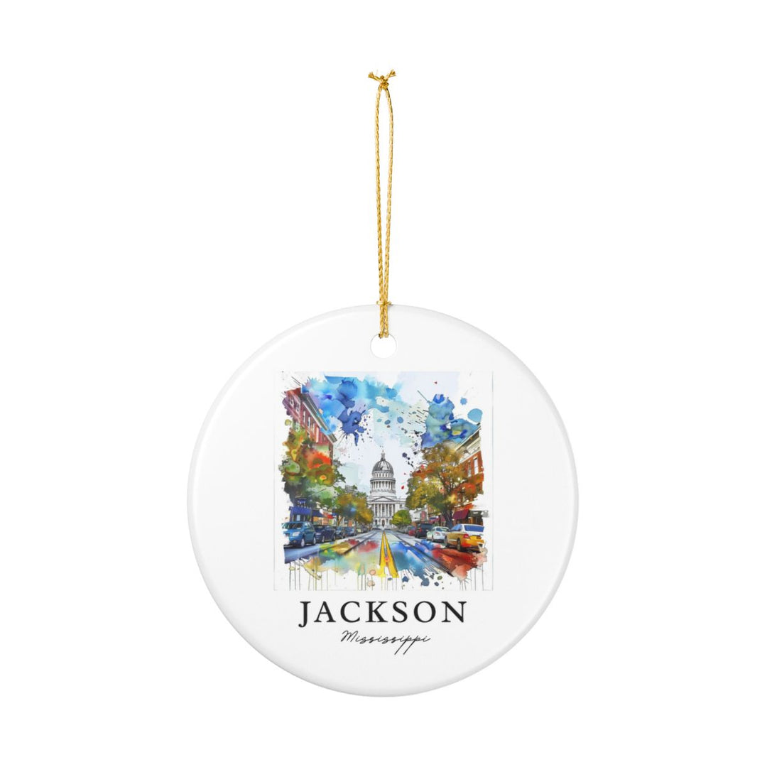 Jackson Mississippi Ornament: Unique Jackson Mississippi Souvenir, Jackson Mississippi Xmas Decor, and Authentic Jackson Mississippi Gift