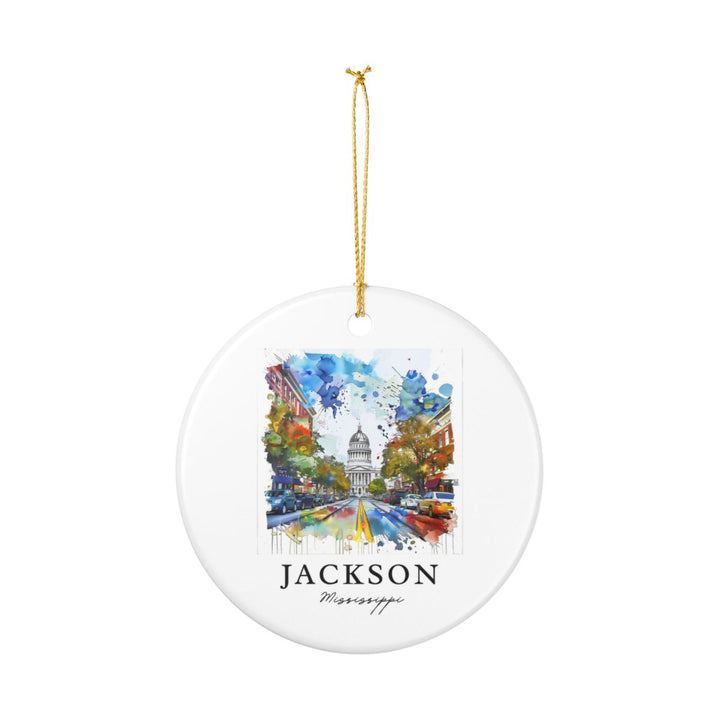 Jackson Mississippi Ornament: Unique Jackson Mississippi Souvenir, Jackson Mississippi Xmas Decor, and Authentic Jackson Mississippi Gift