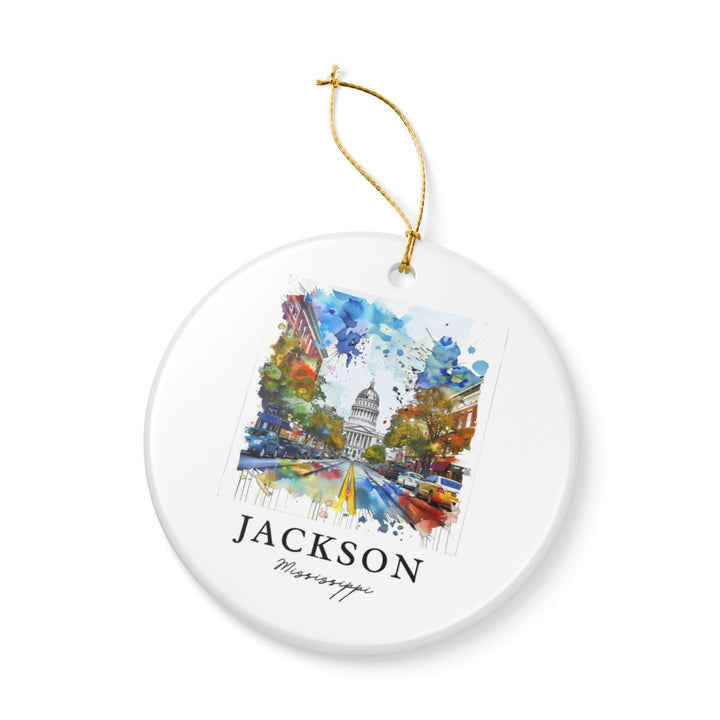 Jackson Mississippi Ornament: Unique Jackson Mississippi Souvenir, Jackson Mississippi Xmas Decor, and Authentic Jackson Mississippi Gift