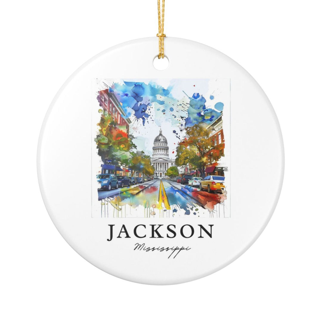 Jackson Mississippi Ornament: Unique Jackson Mississippi Souvenir, Jackson Mississippi Xmas Decor, and Authentic Jackson Mississippi Gift