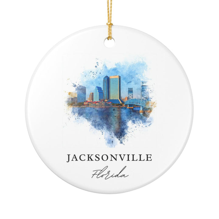 Jacksonville Florida Ornament: Unique Jacksonville Souvenir, Jacksonville Florida Xmas Decor, and Authentic Jacksonville Gift