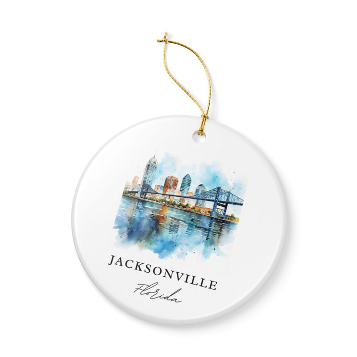 Jacksonville Florida USA Ornament: Unique Jacksonville Souvenir, Jacksonville Florida Xmas Decor, and Authentic Jacksonville Gift