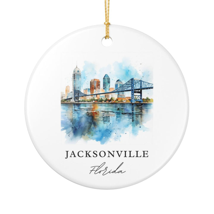 Jacksonville Florida USA Ornament: Unique Jacksonville Souvenir, Jacksonville Florida Xmas Decor, and Authentic Jacksonville Gift